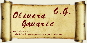 Olivera Gavarić vizit kartica